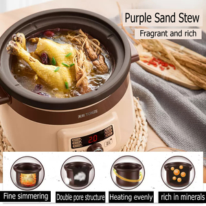 Oem Paarse Klei Keramische Pot Voering Elektrische Slow Stoofpot Fornuizen Automatische Multifunctionele Slowcooker - Product Image 5
