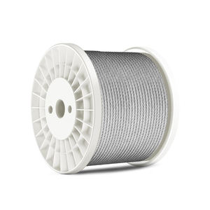 <span class=keywords><strong>Cable</strong></span> <span class=keywords><strong>de</strong></span> <span class=keywords><strong>acero</strong></span> inoxidable 304 <span class=keywords><strong>de</strong></span> 350 pies y 1/4 <span class=keywords><strong>de</strong></span> pulgada, resistente, con 6x37 hilos, tipo <span class=keywords><strong>cable</strong></span> aeronáutico, <span class=keywords><strong>para</strong></span> tendederos y barandillas <span class=keywords><strong>de</strong></span> bricolaje - Product Image 1