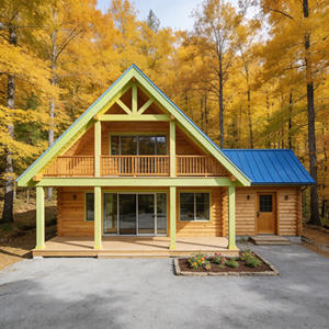 <span class=keywords><strong>Chalet</strong></span> en bois préfabriqué personnalisable avec balcon, <span class=keywords><strong>à</strong></span> deux étages, pour les vacances en famille - Product Image 1