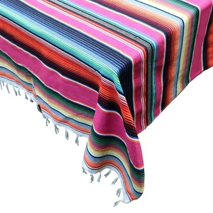 Mantel de manta de sarape mexicano <span class=keywords><strong>para</strong></span> <span class=keywords><strong>fiestas</strong></span> al aire libre Decoraciones DE BODA Técnica tejida Fiesta Cubierta de estilo mexicano - Product Image 3