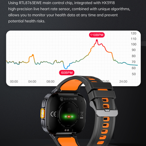 Nuevo reloj inteligente Gx23 de 2,0 pulgadas con pantalla grande, batería de 410mAh, duración IP68, rastreador de actividad deportiva resistente al agua, navegación GPS - Product Image 4