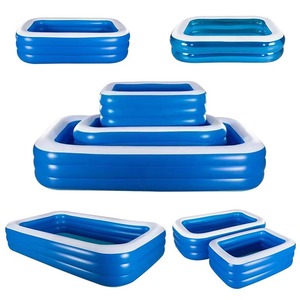 Grande <span class=keywords><strong>piscine</strong></span> gonflable rectangulaire d'extérieur pour enfants, <span class=keywords><strong>piscine</strong></span> gonflable en PVC pleine grandeur pour la plage et le jardin - Product Image 2