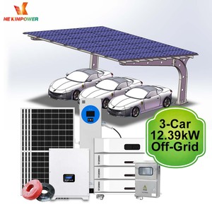 Sistema de Carport Solar Industrial de 3 Módulos, 12.39KW Conectado a la Red con Almacenamiento de 14KWh para Almacén - Product Image 4