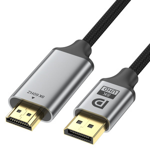 Câble DP 8K 60Hz avec blindage en nylon tressé, conducteur en cuivre sans oxygène, garantie 12 mois, <span class=keywords><strong>adaptateur</strong></span> pour carte graphique PC/moniteur/téléviseur - Product Image 1