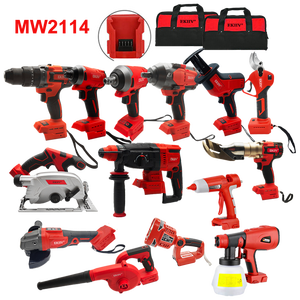 مفتاح ربط لاسلكي عالي الجودة 20 فولت مجموعة أدوات N in one من EKIIV مجموعة أدوات كومبو ليثيوم-لون مجموعة أدوات كهربائية لاسلكية - Product Image 5