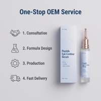 Sérum contour des yeux aux peptides, essence pour le contour des yeux 15ml, raffermissant et lissant avec applicateur métallique, caféine, étiquette privée, OEM, logo personnalisé