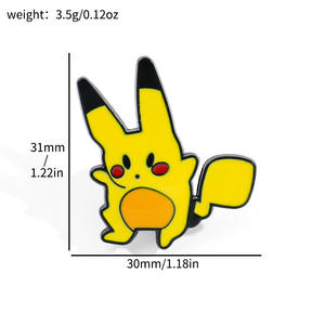 โลโก้ที่กําหนดเองโลหะหัตถกรรมป้ายน่ารักการ์ตูน Poke <span class=keywords><strong>Pika</strong></span> ปกหมุดของขวัญส่งเสริมการขายเคลือบ Pin ขายส่งเข็มกลัดกระเป๋าอุปกรณ์เสริม - Product Image 5