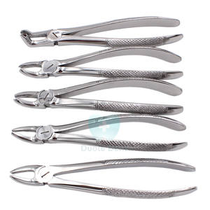 Ekstraksi gigi Forceps bergigi ekstraktor serated samping atas bawah Incisor mengilap biuspid dan akar kualitas Premium dokter hewan - Product Image 5
