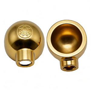 Huada Hardware Ball Massage Contact Head Zinc Alloy High Pressure Casting Electroplated Gold For Massager - Product Image 1