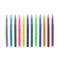 BECOL – Lot de marqueurs scintillants multicolores en plastique brillant à pointe feutre pour scrapbooking