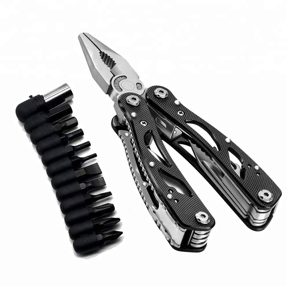 Прочные многофункциональные плоскогубцы 13 в 1, многофункциональные плоскогубцы с черными инструментами, многофункциональный инструмент