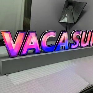 Tùy chỉnh kinh doanh ngoài trời thép không gỉ RGB LED chiếu sáng cửa hàng dấu hiệu kênh thư ký <span class=keywords><strong>3D</strong></span> LED phía trước-lit thư signage - Product Image 2