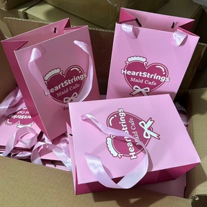 Sacchetti Regalo in Carta Rosa con Logo Personalizzato per Matrimoni, Anniversari ed Eventi Beneficiari - Product Image 4