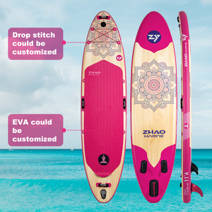 Có thể điều chỉnh nhôm mái chèo + Bơm tay Inflatable sup Board 11'x34''inflatable Yoga đứng lên mái chèo bảng - Product Image 6