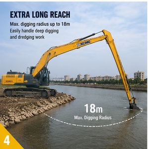 รถขุดรุ่น XE260CLL ขนาด 27 ตัน แบบแขนยาว พร้อมบุ้งกี๋ขนาด 0.4 ลูกบาศก์เมตร เหมาะสำหรับงานขุดลอกแม่น้ำ - Product Image 5