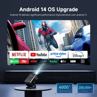 2025 Precio de fábrica original Auto Focus Keystone Android 14 1080P 8K WiFi 6 Home Cinema 3D Teléfono inteligente Proyector de tiro corto