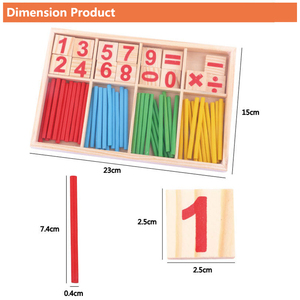 Đồ chơi học tập năm 2025 cho trẻ em, đồ chơi gỗ giáo dục sớm, que đếm, đồ chơi giáo dục Montessori, đồ chơi toán học, bộ xếp hình - Product Image 6