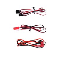 RCXAZ Lot de 3 câbles d'extension pour éclairage RC, adaptateur JST PH2.0 de type T Plug à Plug pour mise à niveau de treuil LED 1/10 Crawler TRX4 SCX10