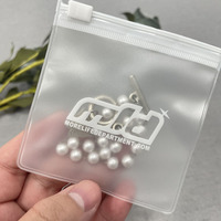 Sacs à glissière givrés réutilisables avec impression de logo personnalisé, vente en gros de petits sacs en plastique PVC à fermeture éclair pour l'emballage de bijoux