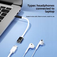 Adaptateur casque USB-C mâle 3,5 mm à tête plate, câble de conversion à tête ronde simulant une connexion pour smartphones et tablettes