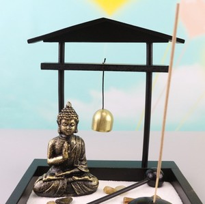 Logo personnalisé bambou bois bricolage bouddha statue arbre miniature japonais <span class=keywords><strong>zen</strong></span> jardin kit mini <span class=keywords><strong>zen</strong></span> <span class=keywords><strong>sable</strong></span> table jardin râteau pour bureau - Product Image 5