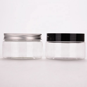 Bouchon à vis à double paroi PS transparent bouche large pot de 200ml 250ml <span class=keywords><strong>pour</strong></span> emballage de capsule de vitamine de poudre de nutrition de santé d'huile de <span class=keywords><strong>poisson</strong></span> OEM - Product Image 4