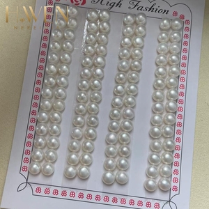 H. wen bán buôn 3A nút Bông tai ngọc trai 2-7mm trắng tự nhiên cao ánh hạt nước ngọt - Product Image 2