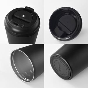 Gobelet réutilisable personnalisé avec logo, 12 oz, à double paroi, isolé sous vide, tasse de voyage, gobelets en acier inoxydable, tasses à café avec couvercle pour cadeau - Product Image 2