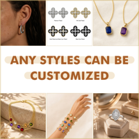 Personnalisation Fabricant : Ensemble de Bijoux en Laiton Hypoallergénique, Étanche, Anti-ternissement 2 Ans, OEM ODM, Vente en Gros