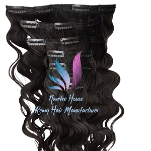 ผมต่อแบบคลิปอิน เกรด Remy แท้จากอินเดีย ยี่ห้อ Nandee House รุ่น 306 น้ำหนัก 100 กรัม แบบเส้นผมเดียวจากผู้บริจาคคนเดียว  ปลายผมเต็ม  ถักด้วยเครื่องจักรแบบ Double Weft - Product Image 4