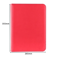 Album de reliure à cartes personnalisé à 360 poches avec couverture en cuir à fermeture éclair Dossier à 9 poches pour logo en relief MTG/TGC PP et PU