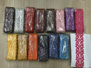 Handmade 3D thiết kế mới thêu ren đính hoa vá guipure kỹ thuật Sequins cho phụ nữ Wedding party Dress 5 yards - Product Image 3