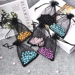 Sachet en organza transparent multi-sachets pour fête prénatale, anniversaire de Noël, cadeau de professeur, sacs-cadeaux en organza avec cordon de serrage - Product Image 3