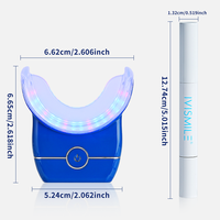 Kit de blanchiment dentaire sans fil, embout buccal en silicone liquide, base de charge inductive, lumière bleue-rouge, kit de blanchiment dentaire LED