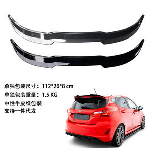 Aileron de coffre arrière Ford Fiesta MK8 ST STline 2019 2026, noir brillant, texture carbone, ABS, style bec de canard - Product Image 2