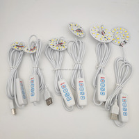 Moderno USB 5V Dual blanco SMD LED PCB Placa de luz 31mm 44mm 46mm 50mm 58mm con 1,5 m Cable USB Cable DIY fuente de luz nocturna