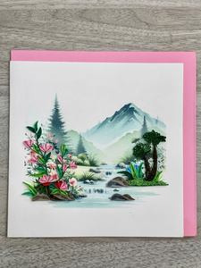 Belle carte 3D en quilling faite à la main, carte de vœux en papier, cadeau souvenir attentionné pour les êtres chers et les moments spéciaux - Product Image 2