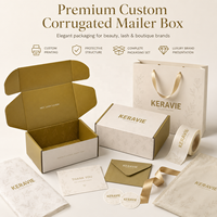 Caja de Regalo Personalizada con Impresión Dorada para Productos de Belleza, Maquillaje, Cuidado de la Piel y Pestañas