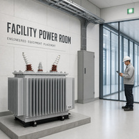 Transformateur de distribution triphasé immergé dans l'huile de 30 kVA pour équipement industriel, 480 V/400 V, faible perte