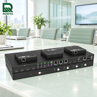   Commutateur matriciel KVM 4x4 avec 3 récepteurs, transmission 4K HDR, sorties CATx, contrôle IR RS232 TCP/IP pour salle de réunion