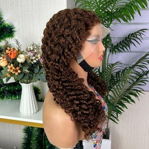 วิกผมแท้แบบใสไร้กาว 13x4  แบบดัดลอนพม่า ผมมนุษย์แท้  วิกผมหน้าผากลูกไม้ - Product Image 4