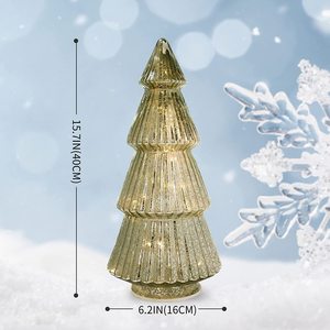 Árbol de cristal Luces LED Decoraciones navideñas Artículo de regalo Adornos para árboles de Navidad Decoración para el hogar - Product Image 4
