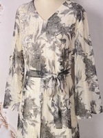 Abaya de luxe grande taille en polyester antistatique respirante à manches longues élégante pour femme, ornée de strass, style arabe moyen-oriental, pour mariage et Aïd