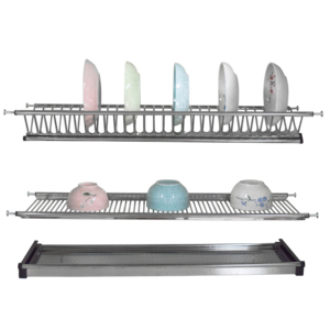 Modern Chrome 2-Layer Stainless Steel Hanging Dish Mug & <b>Plate</b> Dry <b>Rack</b> Strong Bearing Capacity Kitchen Cabinet Storage New Desi - Product Image 3