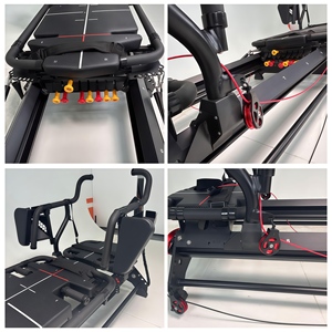 Reformer de Pilates Profesional Extra Ancho de Aluminio Negro, Máquina Reformer Comercial para Ejercicios de Core, <span class=keywords><strong>en</strong></span> <span class=keywords><strong>Venta</strong></span> - Product Image 4