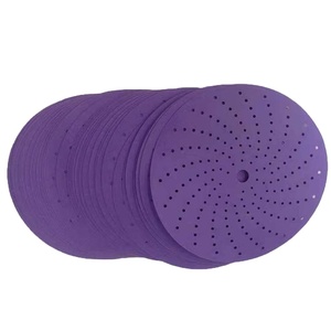 أقراص سنفرة سيراميك أرجوانية 150 مللي متر بسعر المصنع, أقراص سنفرة من الورق الرملي مكونة من حلقة ربط حلقية لتلميع هيكل السيارة والمعجون - Product Image 6