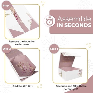 Custom Design Wholesale Printing <b>Paper</b> Boxes Fancy Style Packaging Folding Magnet Gifts Box - Product Image 3