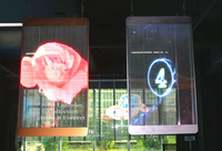 Écran LED transparent d'intérieur P8 de 70 pouces, affiche pleine couleur, affichage sur vitre, écran LED cristal