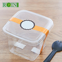 Boîte carrée transparente pour petits gâteaux, emballage de fruits, pâtisserie, vente en gros, 10 pièces