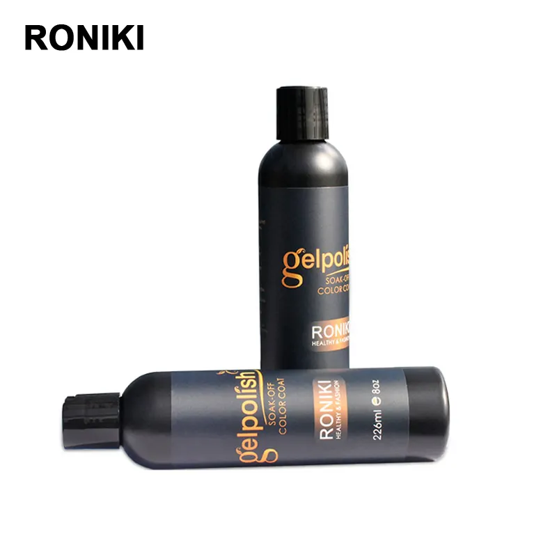 RONIKI卸売バルクカスタムロゴプロフェッショナルノーマルOEM無毒プライベートラベルカラーUVジェルマニキュア
